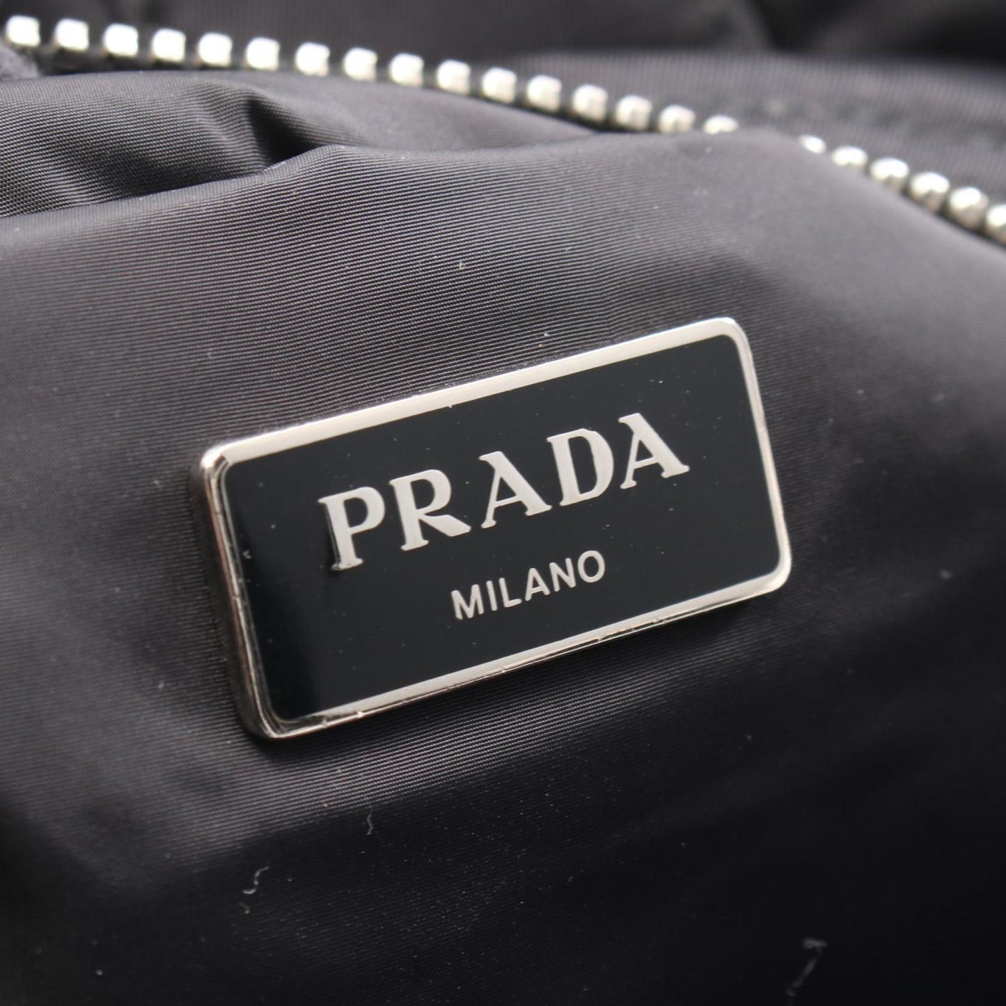 Prada PRADA tote bag, nylon and leather, women's, black