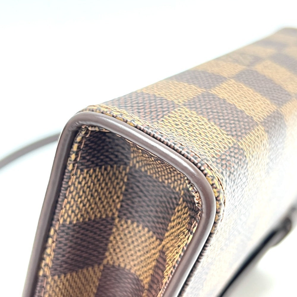 LOUIS VUITTON Florentine Pochette N51856, Special Order Order, Women's, Damier Canvas, Ebene Brown — Like New