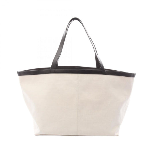 Bottega Veneta Large Flip-Flap Tote Bag, Canvas and Leather, Women's, White Brown, 754915