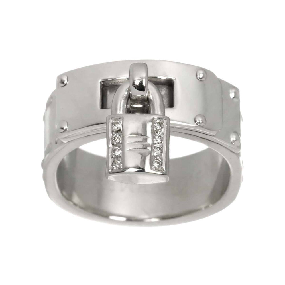 Hermes Kelly Ring #54, Diamond, 18K White Gold (750) — Like New