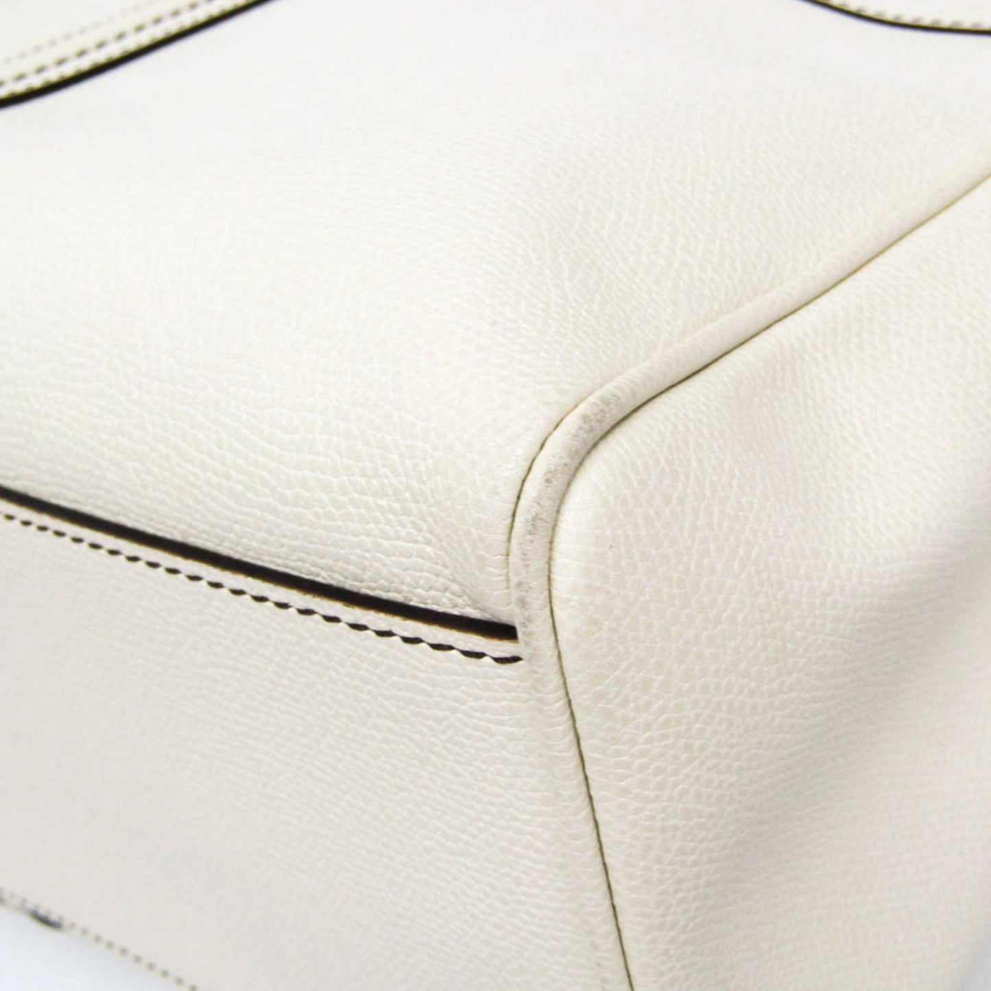 Valextra V5U41 J Bag Women's Leather Handbag Off-white