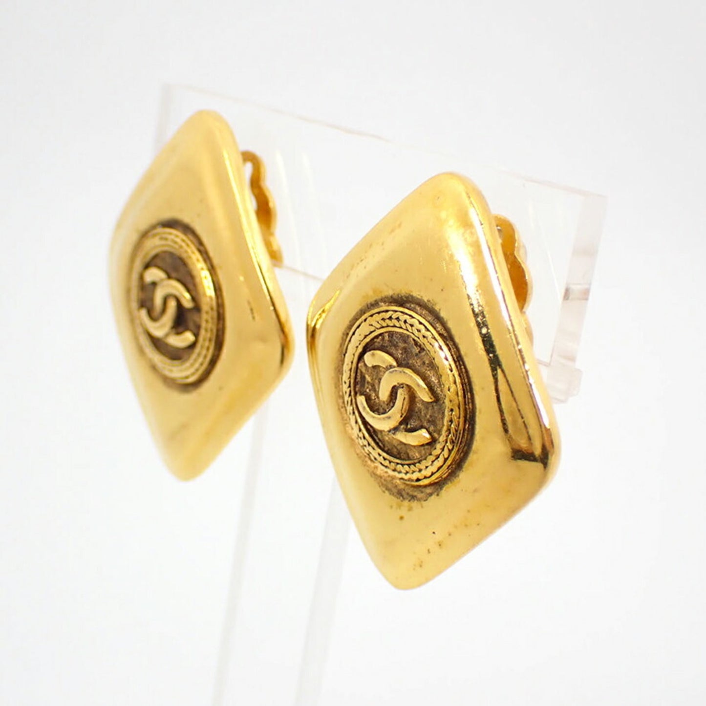 CHANEL Chanel 925 Square Earrings