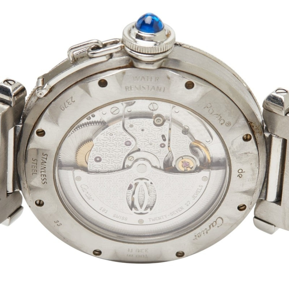 Cartier Pasha de Pronger W31040H3 Automatic Watch, White Dial, Stainless Steel, Men's CARTIER — Good
