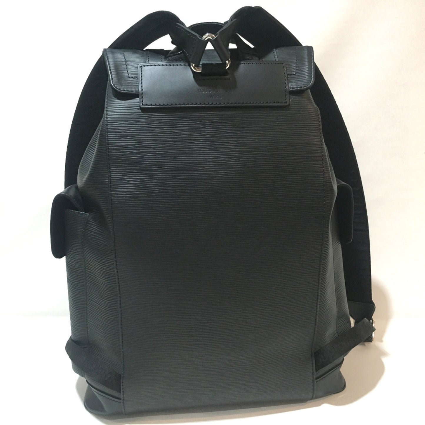 LOUIS VUITTON M53413 Epi Christopher PM Backpack, Supreme Leather, Men's, Black