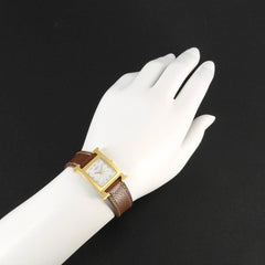 Hermes H-Watch HH1 201 Women's Watch White Brown Quartz H — Very Good