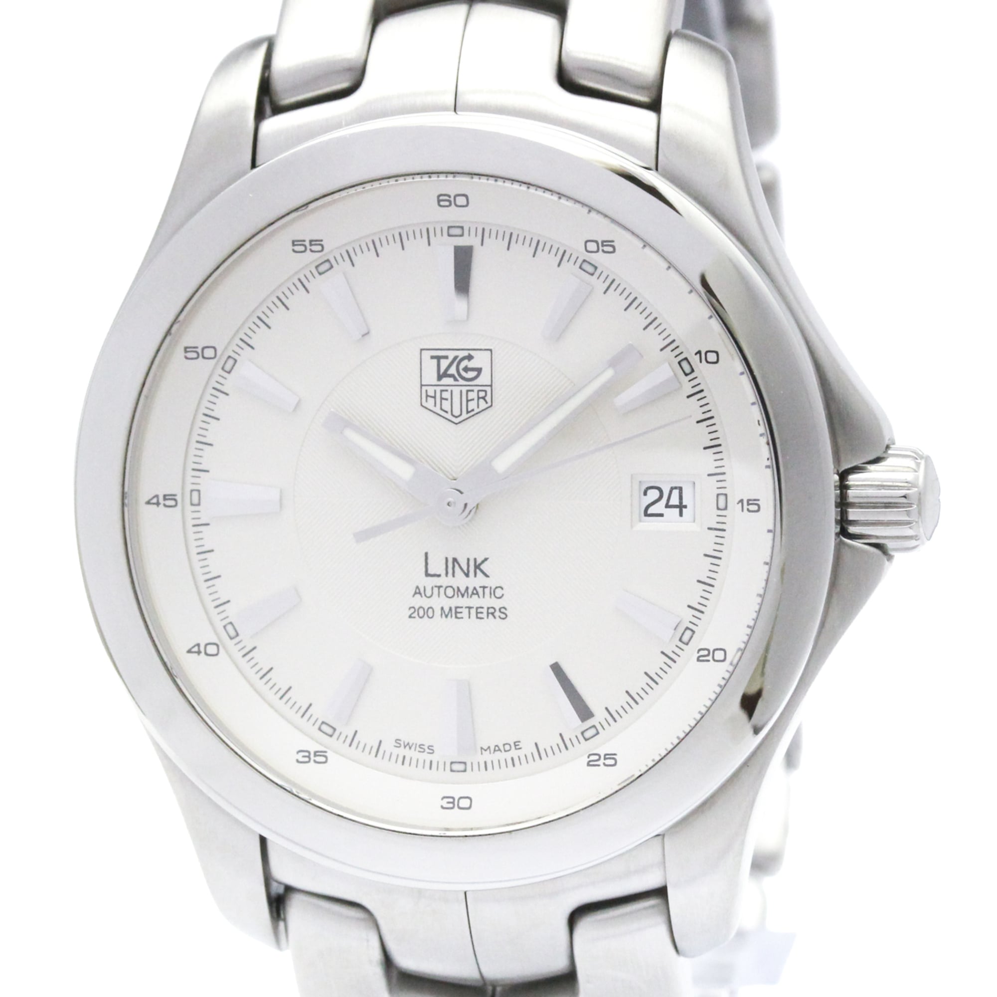 TAG HEUER Link Stainless Steel Automatic Mens Watch WJF2111 Polished — Very Good