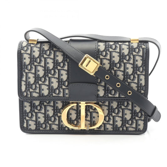 Christian Dior Dior 30 MONTAIGNE Oblique Jacquard Shoulder Bag, Canvas and Leather, Women's, Beige Navy, M9203UTZQ_M928