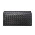 Bottega Veneta Intrecciato Bifold Men's Long Wallet 156819 Leather Black