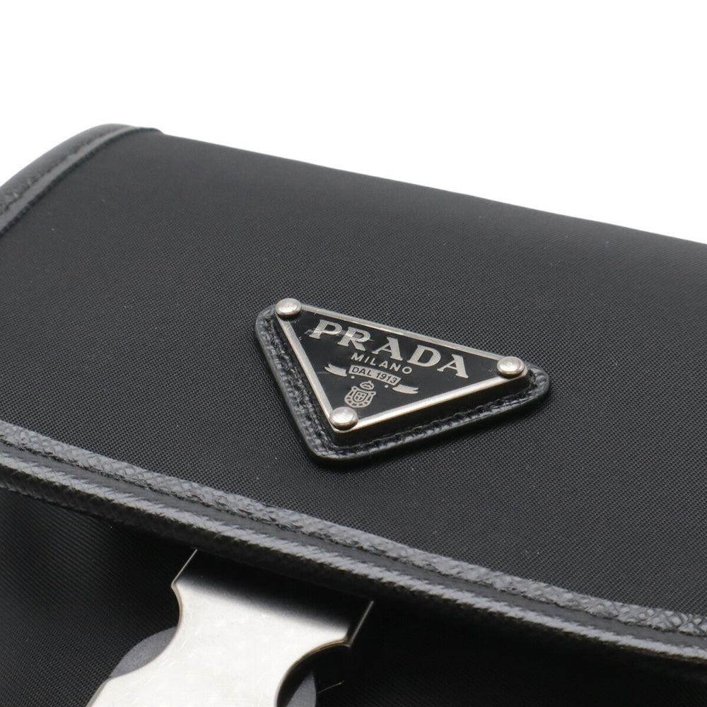 PRADA Triangle Smartphone Case, Shoulder Bag, Handbag, Pouch, Nylon, NERO Black, 2ZH109 — Like New