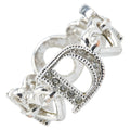Christian Dior Dior Heart Ring, Metal, Rhinestone, Women's,
