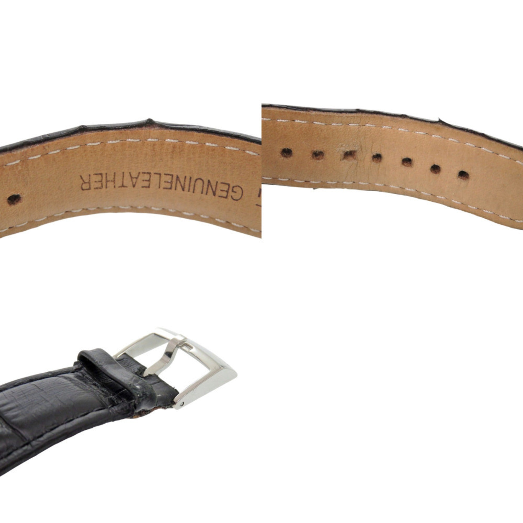 Louis Vuitton Tambour Q111E Stainless Steel Leather Silver Quartz Watch 1507 LOUIS VUITTON — Good