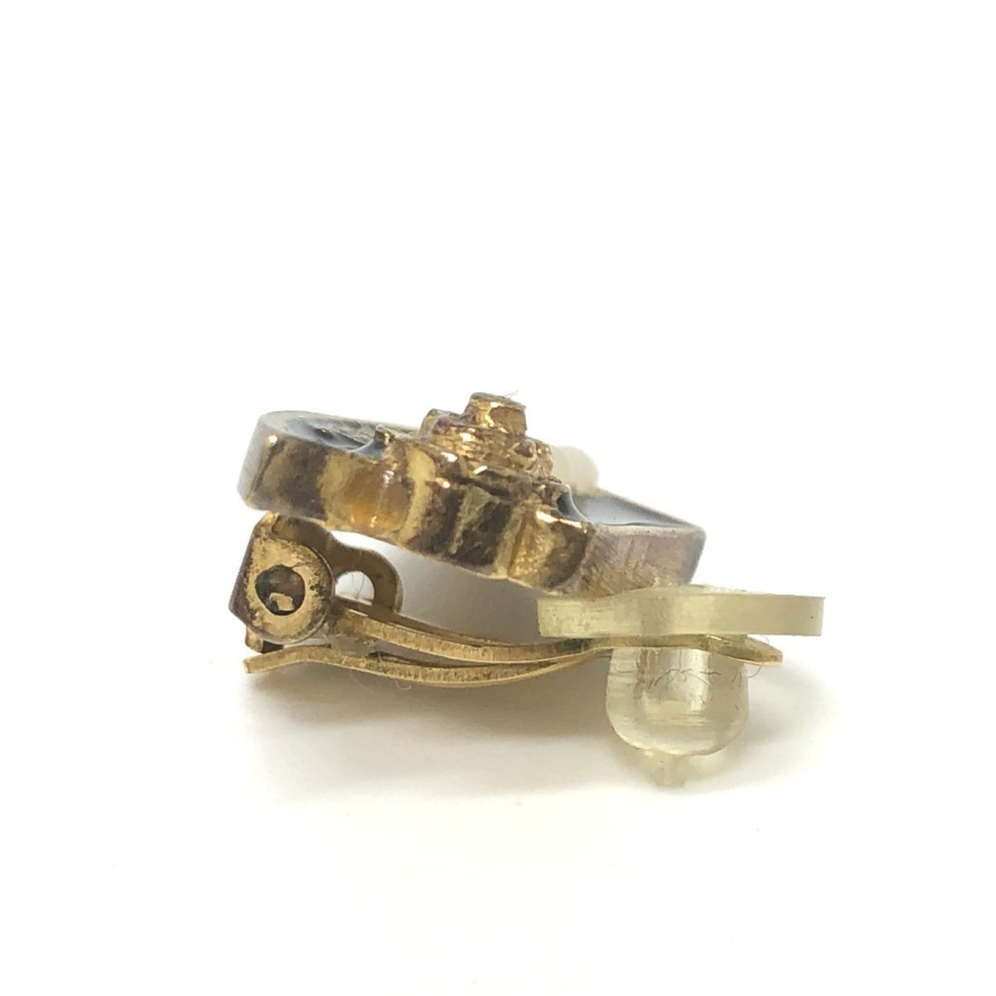 CHANEL Hat Motif 02A Earrings GP Women's Black