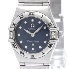 OMEGA Constellation Diamond Steel Quartz Ladies Watch 1567.89 Polished — Very Good