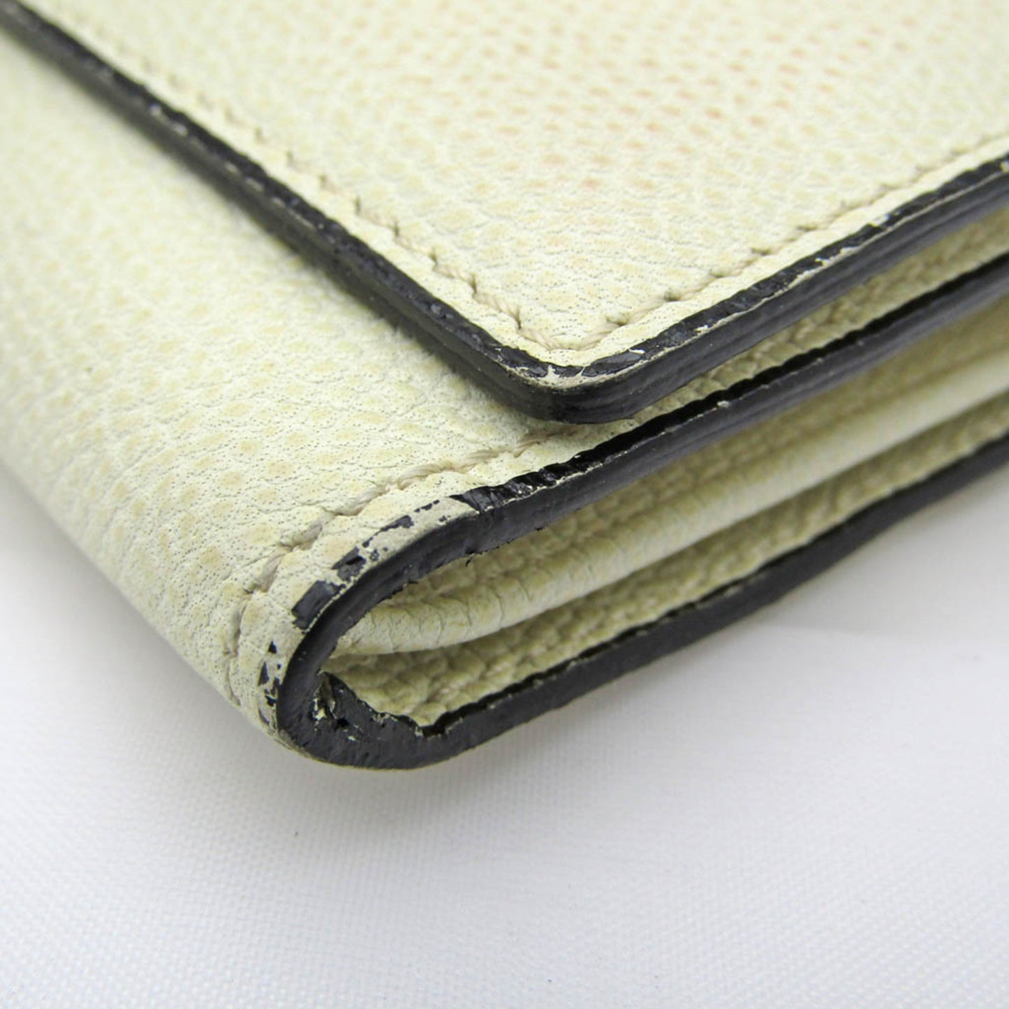 Valextra Removable 12 Card Holder V9L15 Men,Women Leather Long Wallet (bi-fold) Cream