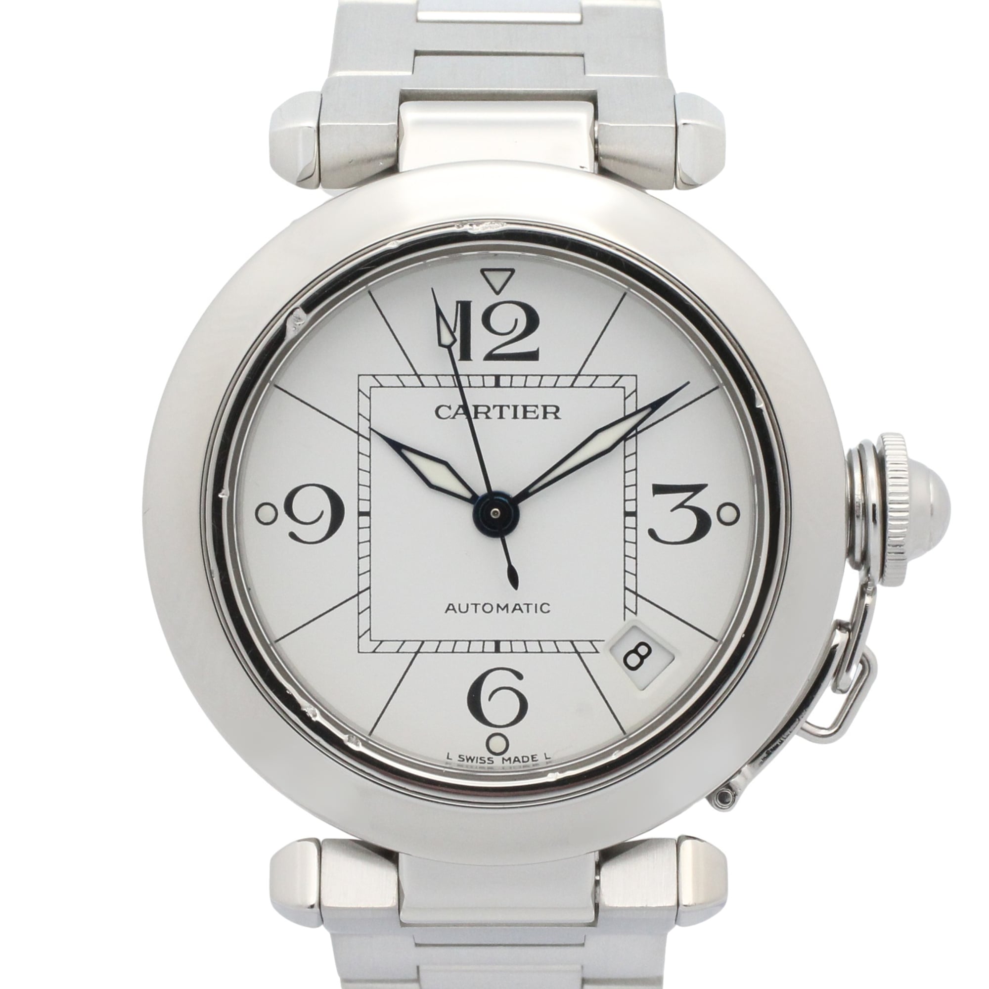 Cartier Pasha C Boys' Watch, Stainless Steel, White, W31074M7 — Very Good