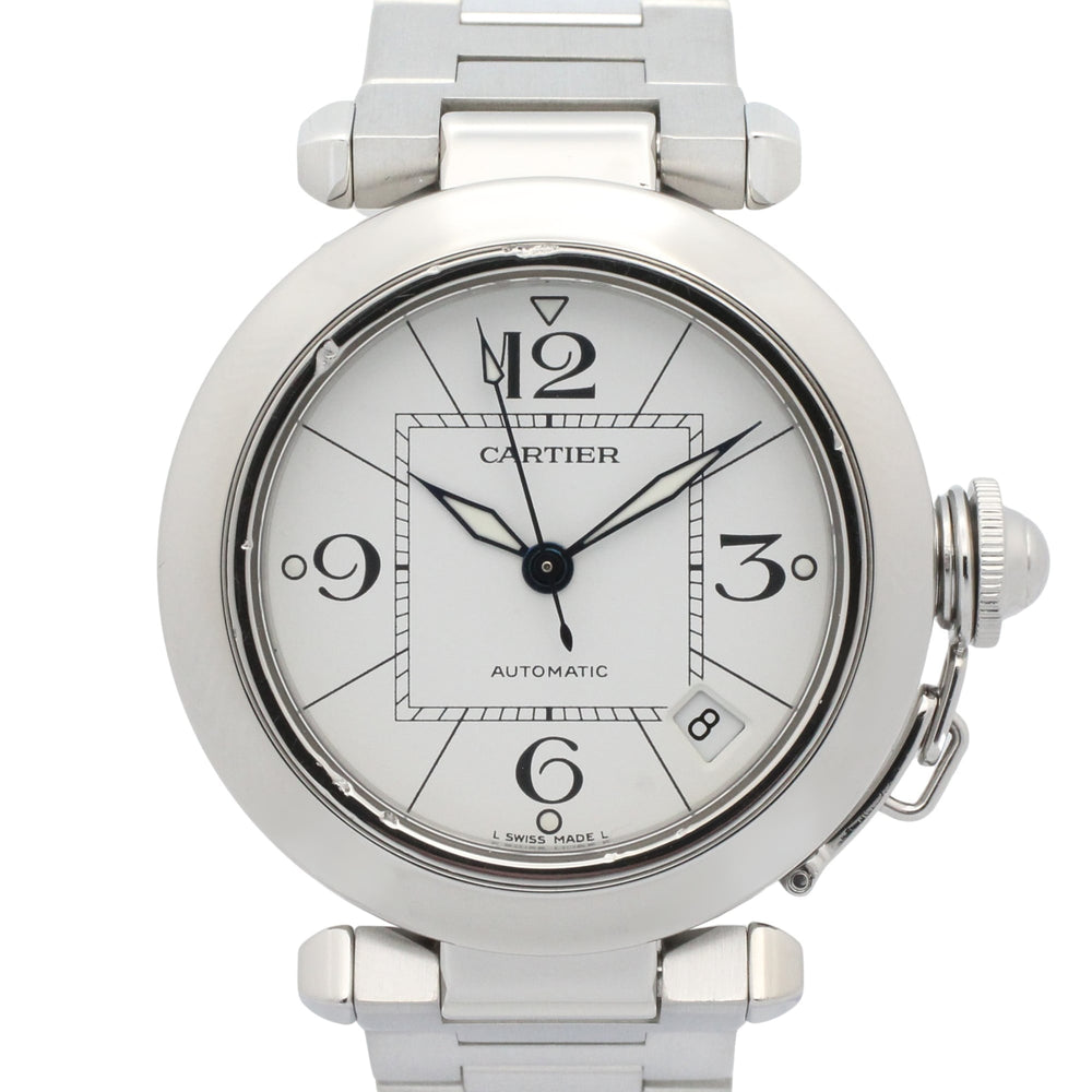 Cartier Pasha C Boys' Watch, Stainless Steel, White, W31074M7 — Very Good