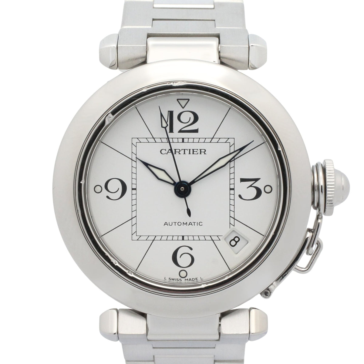 Cartier Pasha C Boys' Watch, Stainless Steel, White, W31074M7 — Very Good