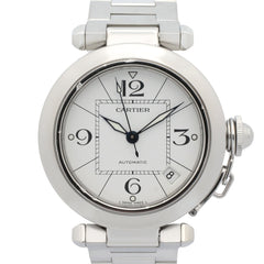 Cartier Pasha C Boys' Watch, Stainless Steel, White, W31074M7 — Very Good