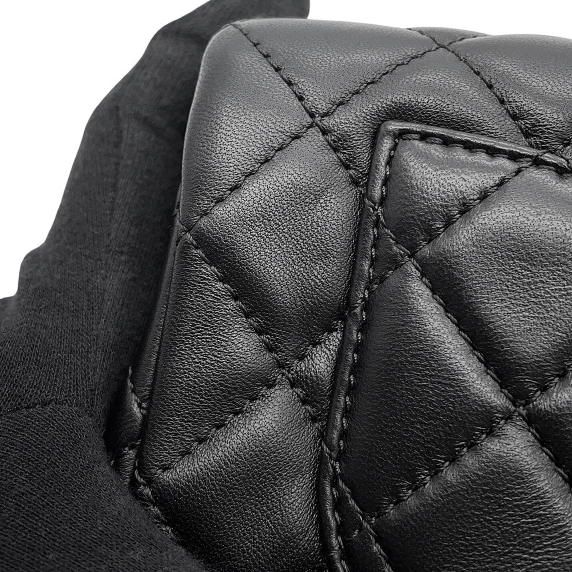 Chanel Chain Shoulder Bag, Coco Mark, Mini Matelassé, Lambskin, AS2380, CHANEL, Black, Handbag, Women's, CHANEL — Like New