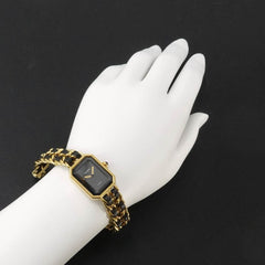 Chanel Premiere H0001 Women's Watch, Size M, Black & Gold, Quartz Movement — Very Good