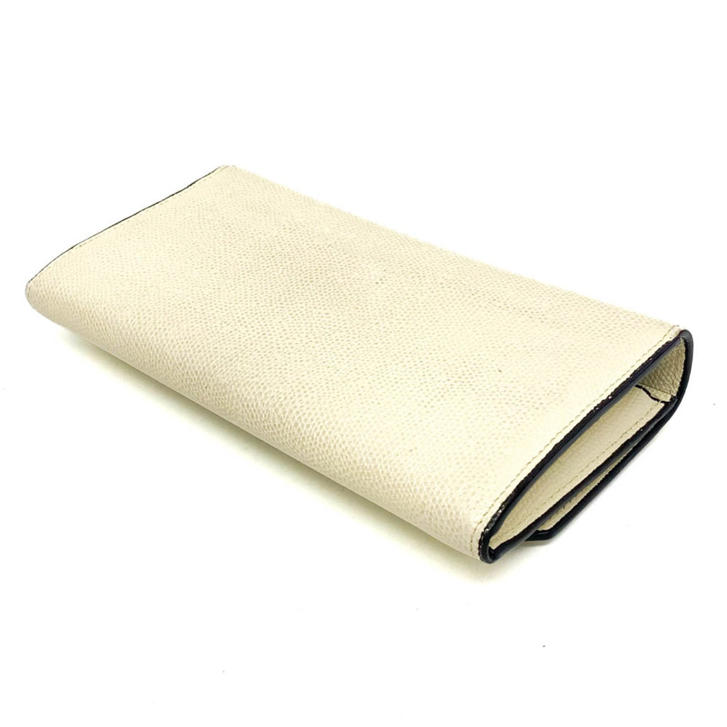 Valextra Women,Men Leather Long Wallet (bi-fold) Cream