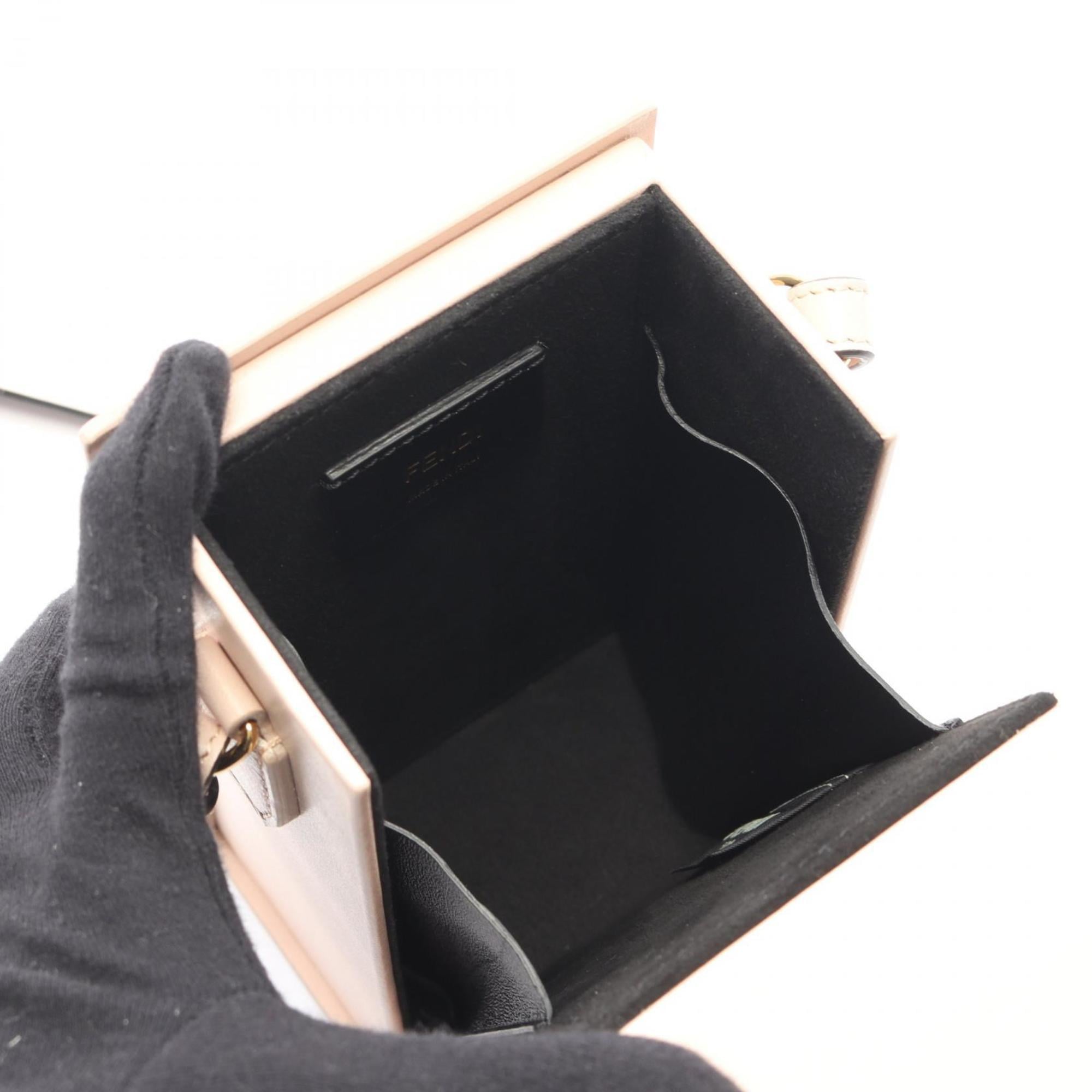 Fendi Box Shoulder Bag, Leather, Women's, Pink