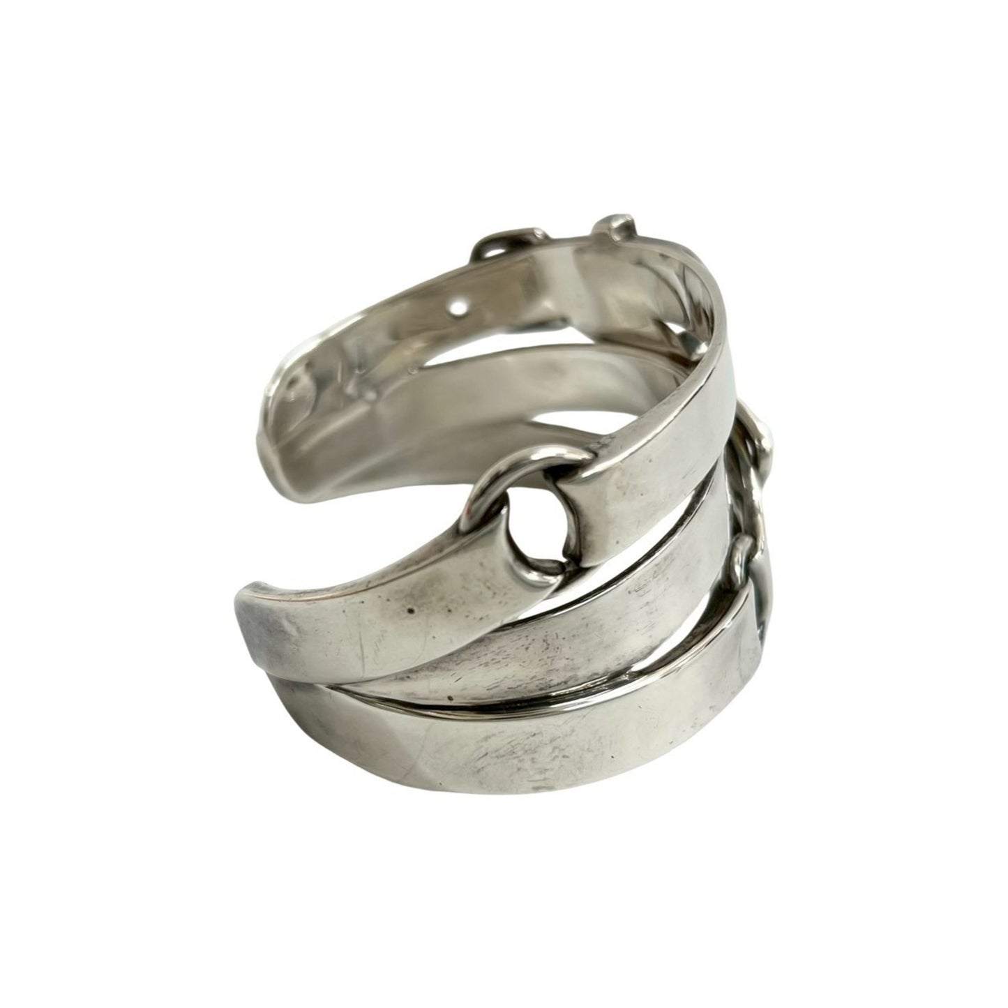 HERMES Debrid Bracelet, 925 Sterling Silver, Bangle, Men's/Women's, 474-5