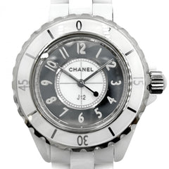 Chanel Men's J12 Mirror Watch 33mm White Dial Quartz Ceramic H4861 — Very Good