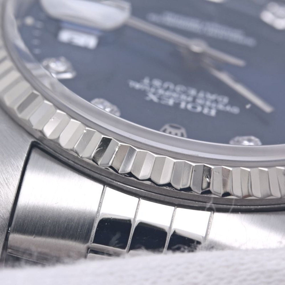 ROLEX Datejust 10P Diamond 16234G Men's Watch 18K White Gold x Stainless Steel 40300 — Good