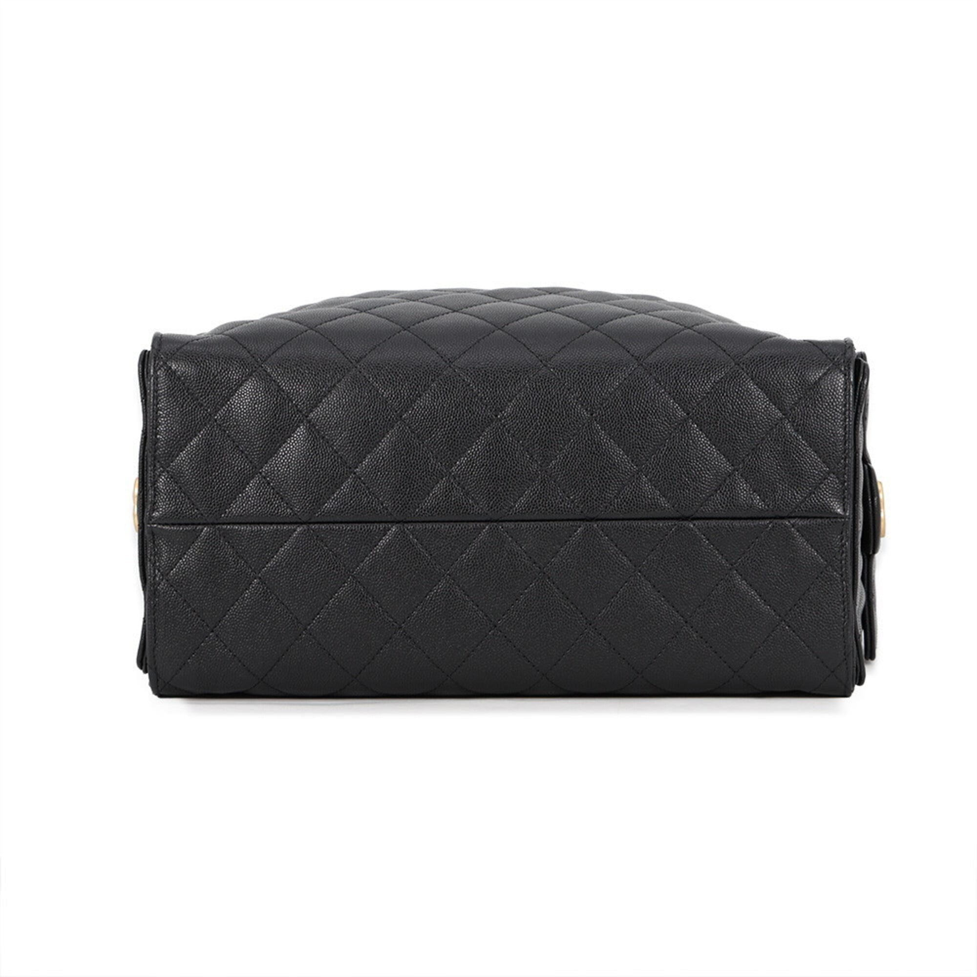 Chanel Chain Shoulder Bag CHANEL25 Medium Coco Mark Matelassé Caviar Skin AS5311 CHANEL Black Handbag Women's — Like New