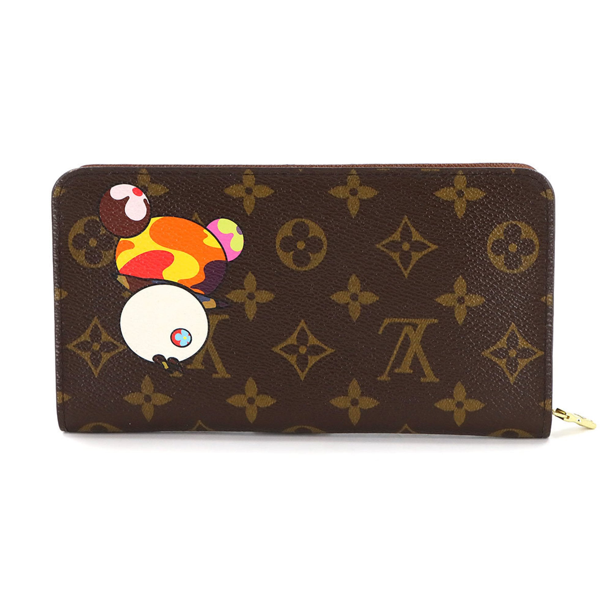Louis Vuitton Monogram Panda Porte Monnaie Zip Round Long Wallet by Takashi Murakami, M61729