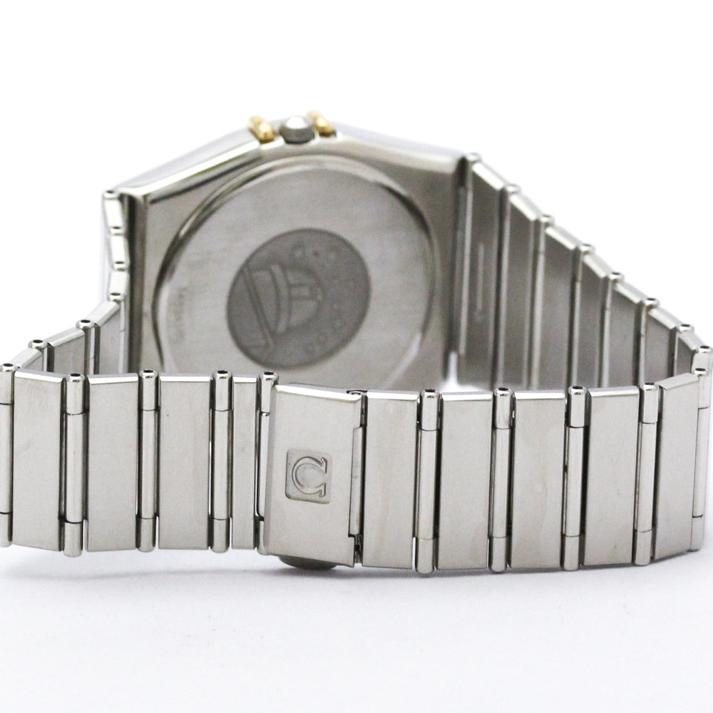 OMEGA Constellation 18K Gold Steel Quartz Mens Watch 396.1070 Polished — Very Good