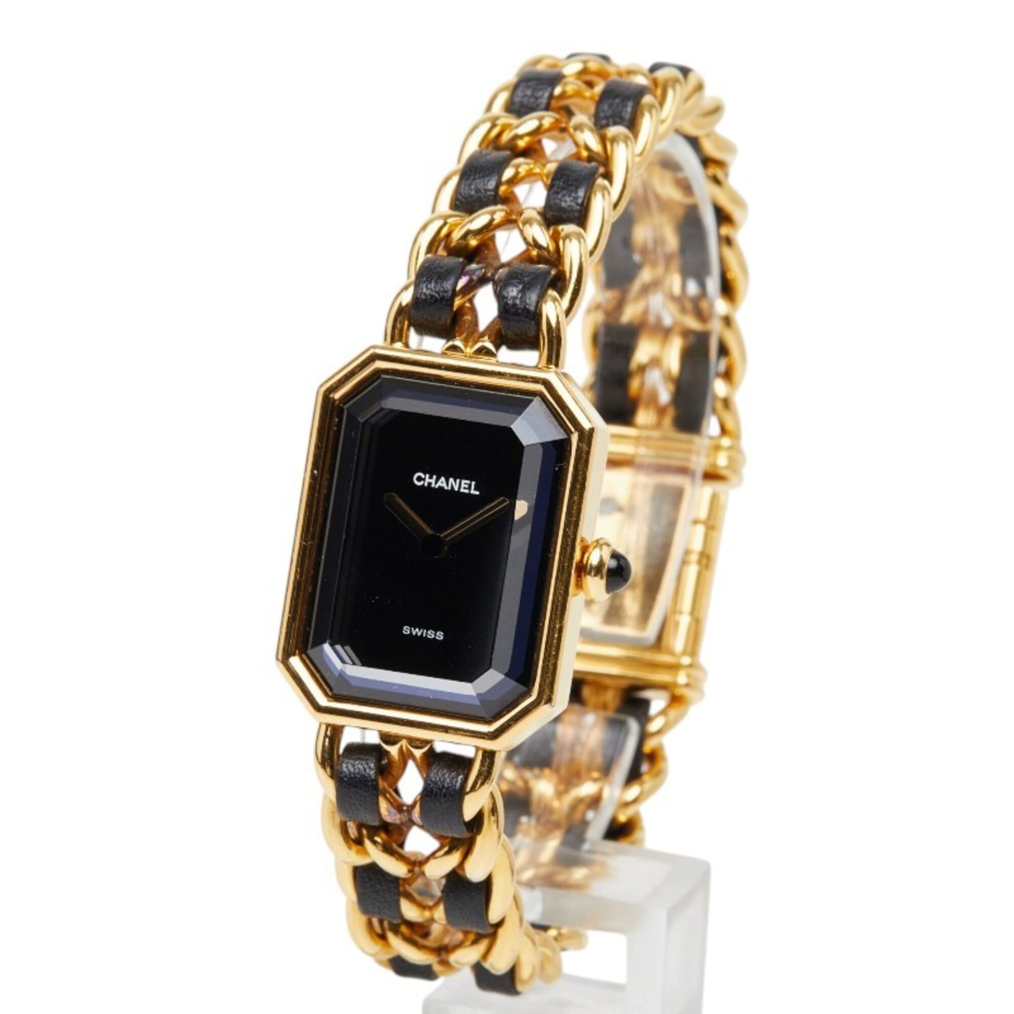 Chanel Première L Watch H0001 Quartz Black Dial Plated Leather Onyx Women's CHANEL — Good