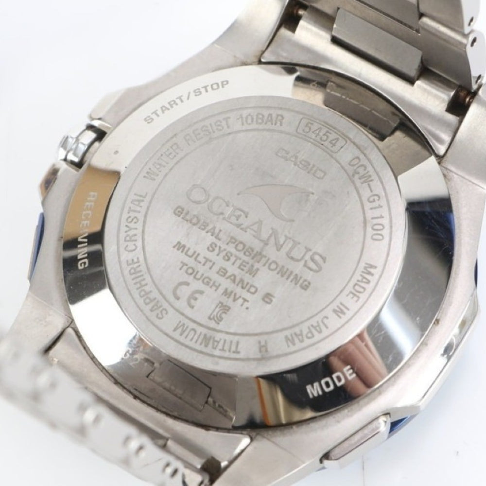 CASIO Oceanus OCWG1100TG-1AJF Men's Analog Watch (Black, Blue, Silver, Titanium) — Good