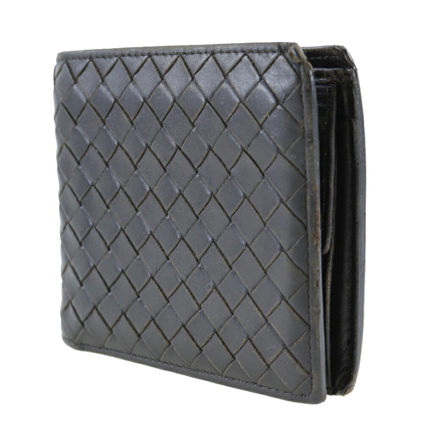 Bottega Veneta BOTTEGAVENETA Intrecciato Bifold Wallet 193642-V4651 Calf Made in Italy Dark Brown Open Men's B-Rank