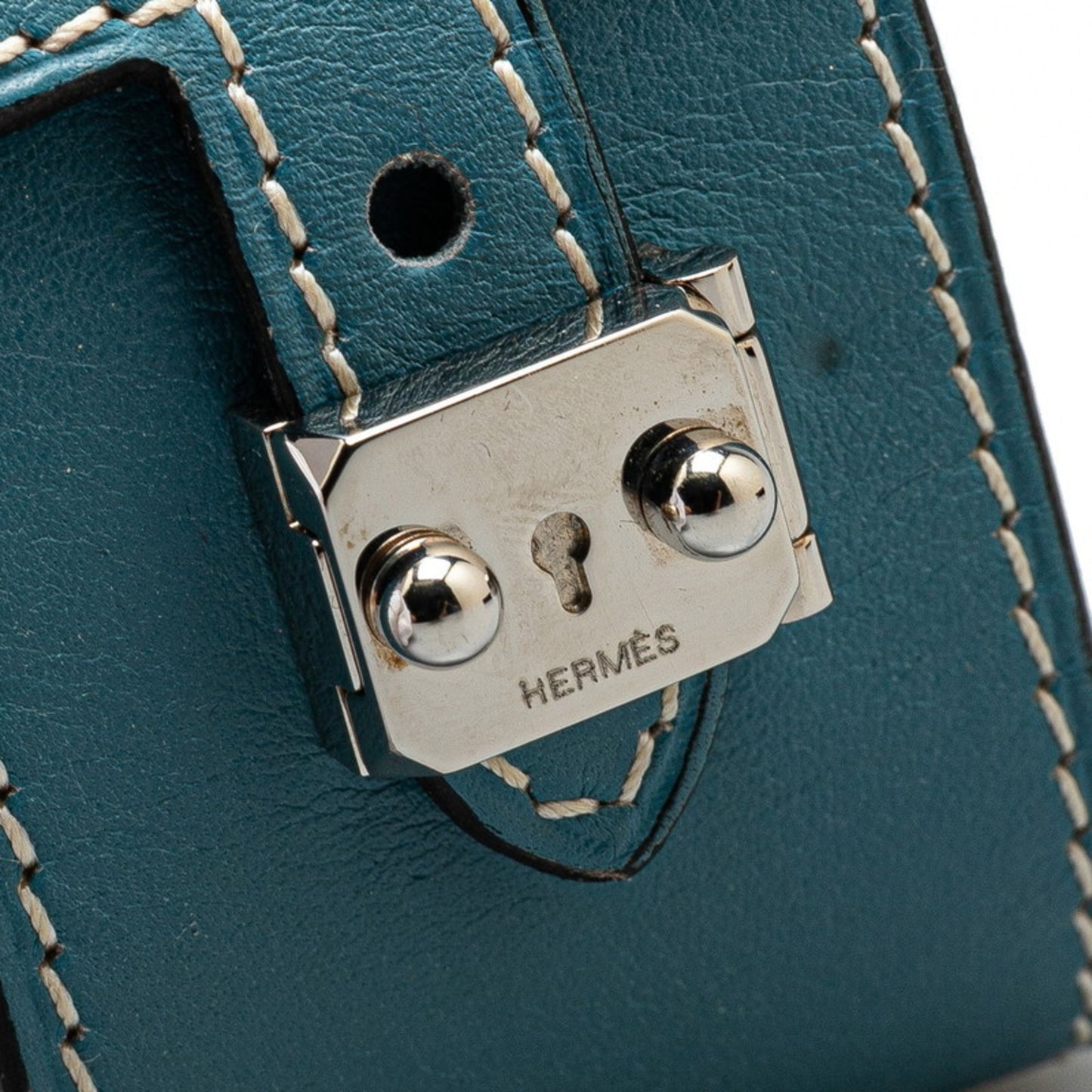Hermès Sac a Depeche Bracelet, Blue, Barenia, Women's, HERMES