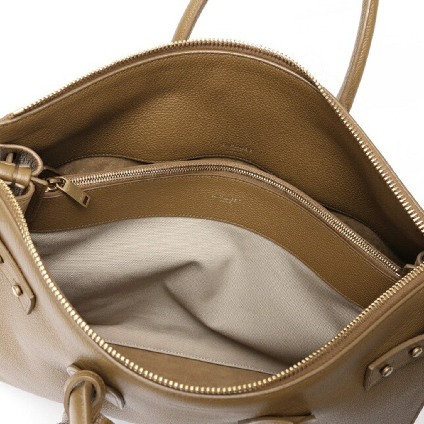 Saint Laurent SAINT LAURENT Thin Large Sac du Jour 737586 Grained Leather Camel K-158493