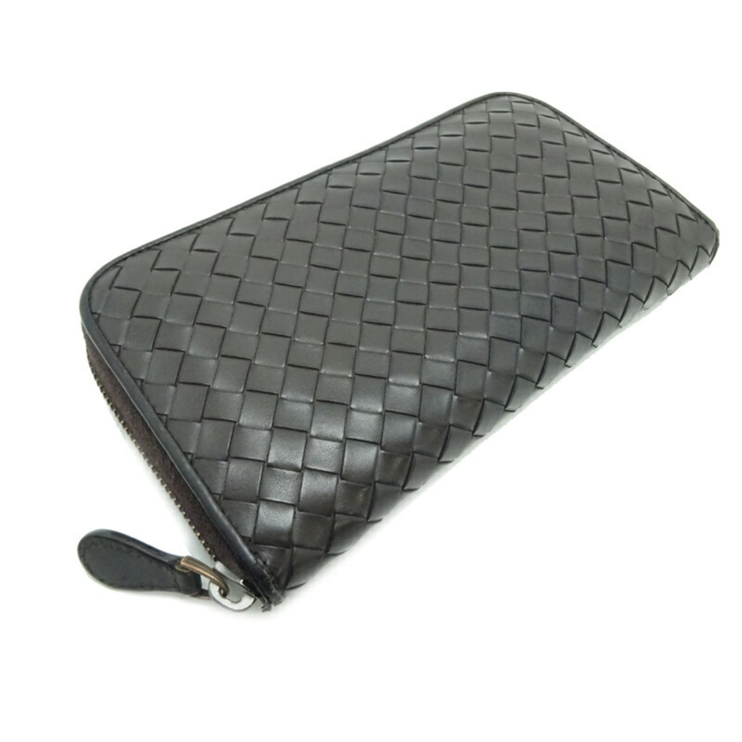 Bottega Veneta Intrecciato Men's Long Wallet Leather Brown