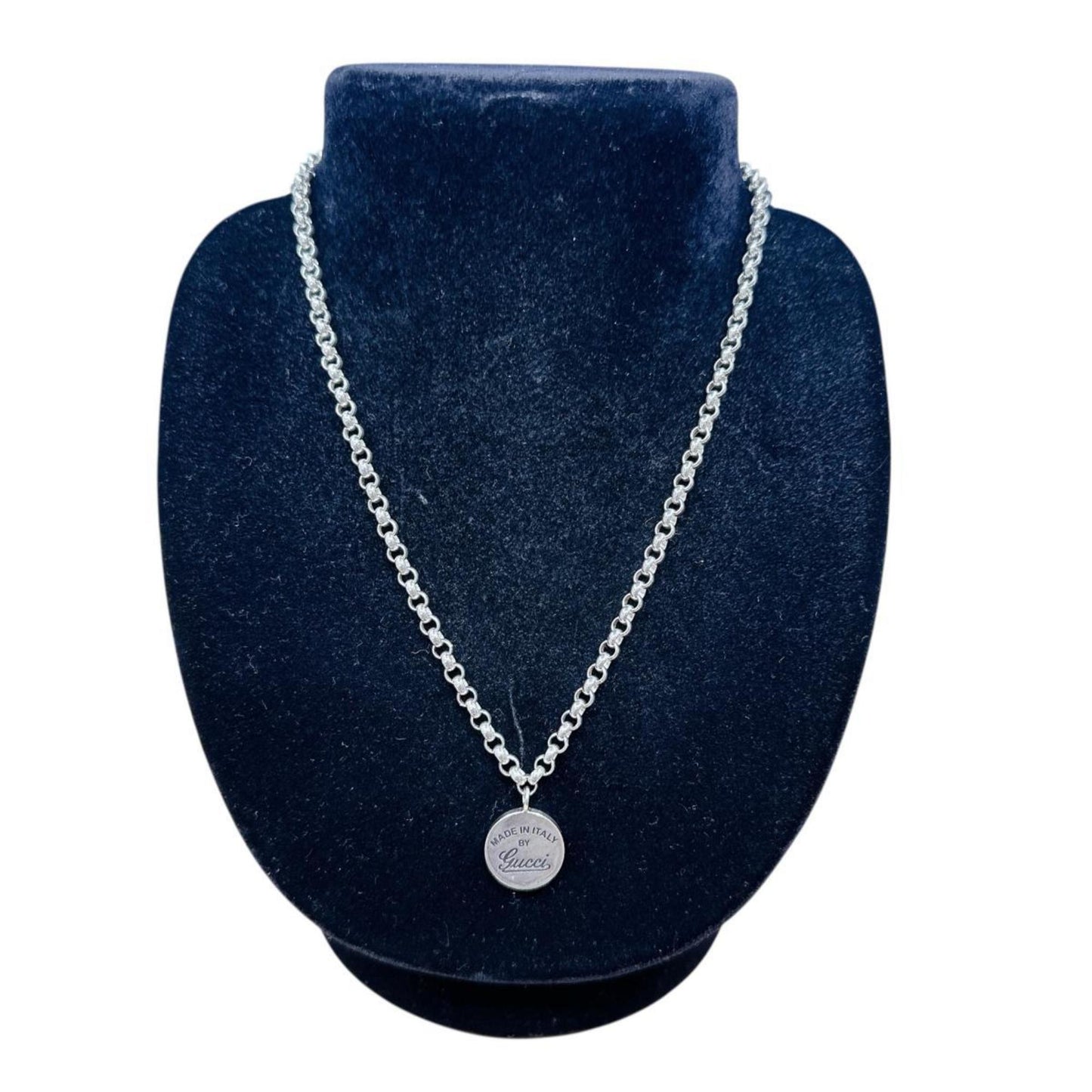 Gucci GUCCI necklace, round coin SV925 silver