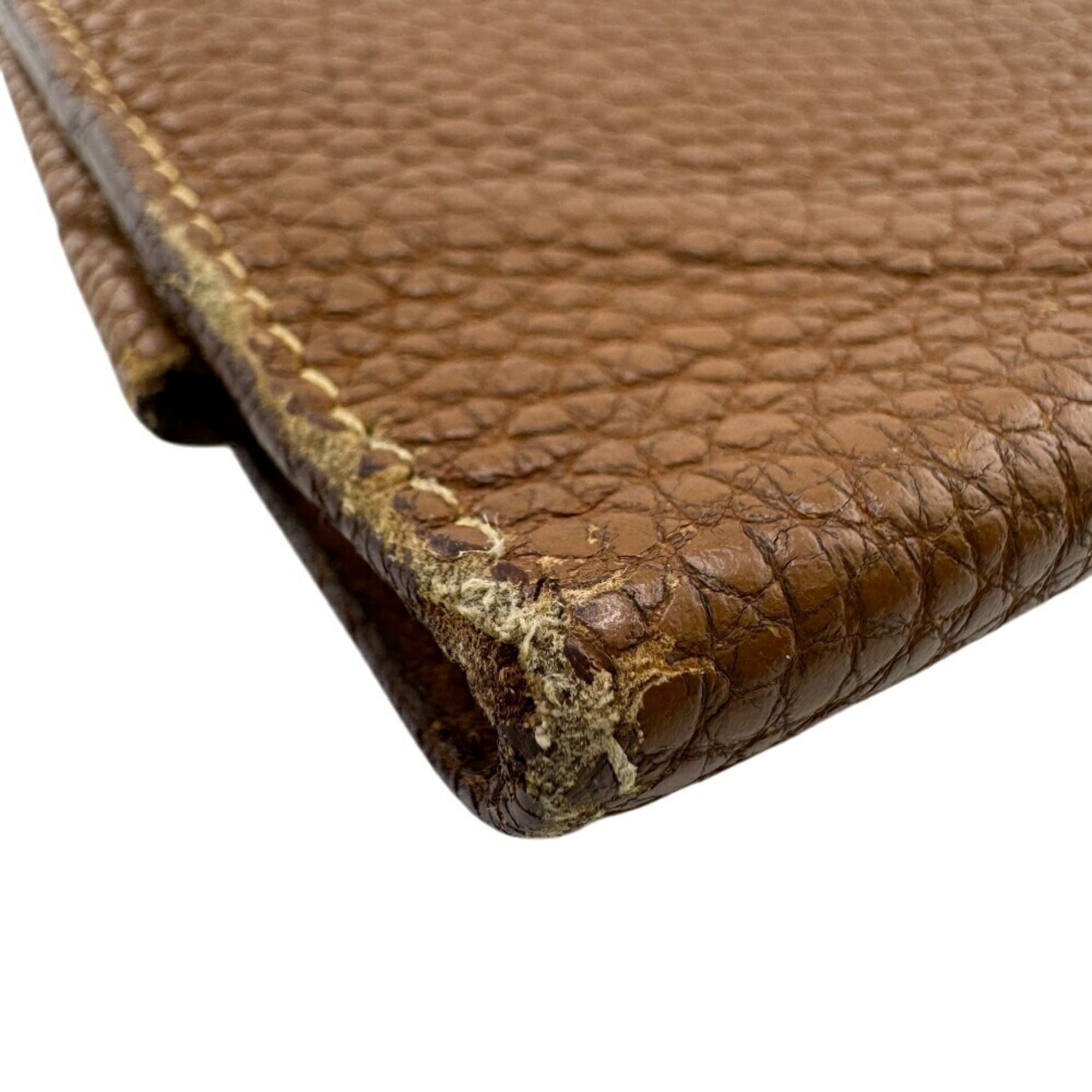 HERMES Dogon GM long wallet, brown, women's