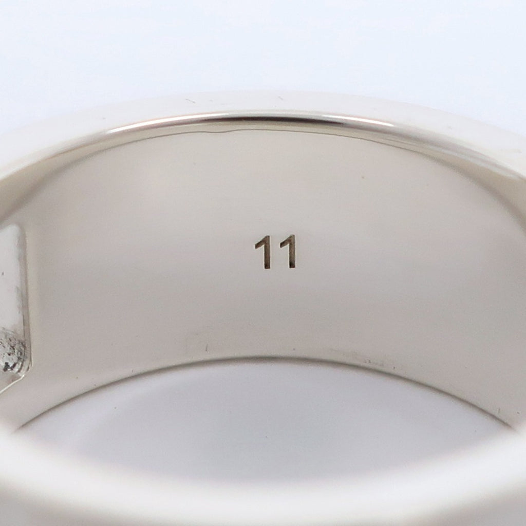 Gucci Branded G Ring, Size 10, Sterling Silver, Approx. 7.1g, Women's