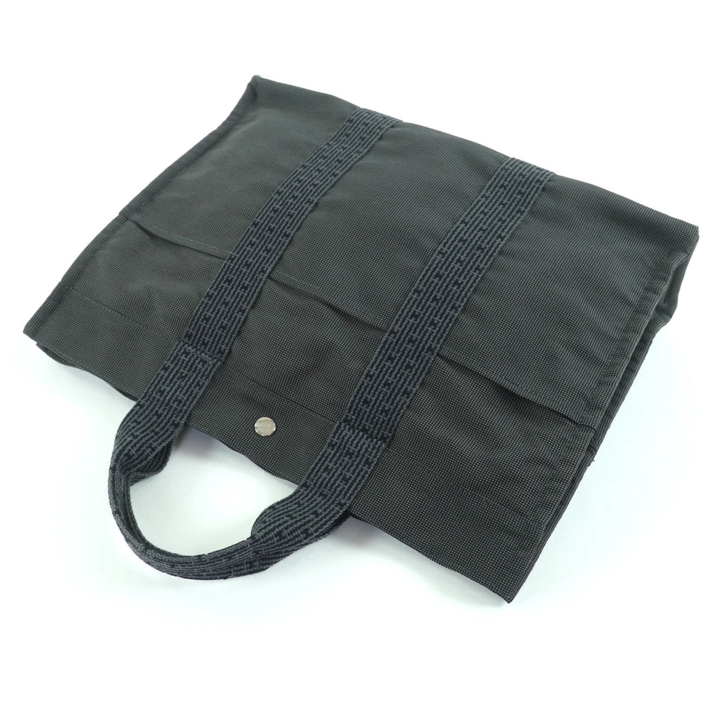 HERMES Hermes Herline MM Sellier Hardware Canvas Tote Bag Handbag Gray Made in France Women's — Like New