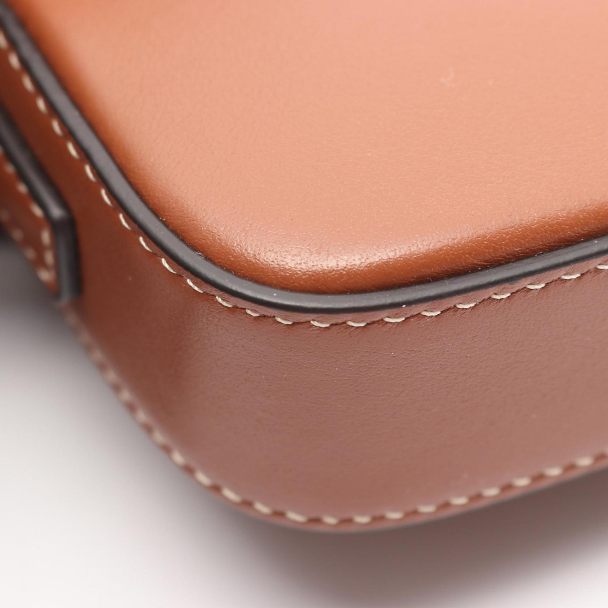 Celine Mini Camera Cuir Triomphe Shoulder Bag, Brown Leather, Women's, 10J583