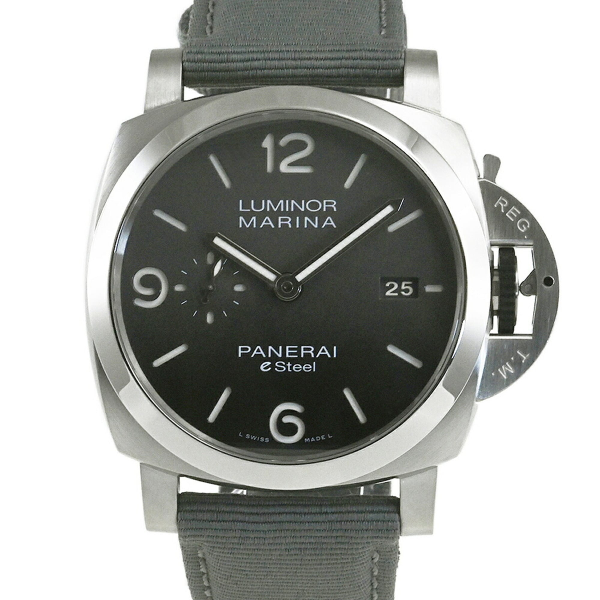 PANERAI Luminor Marina Grigio Roccia Watch 44mm PAM01358 — Good