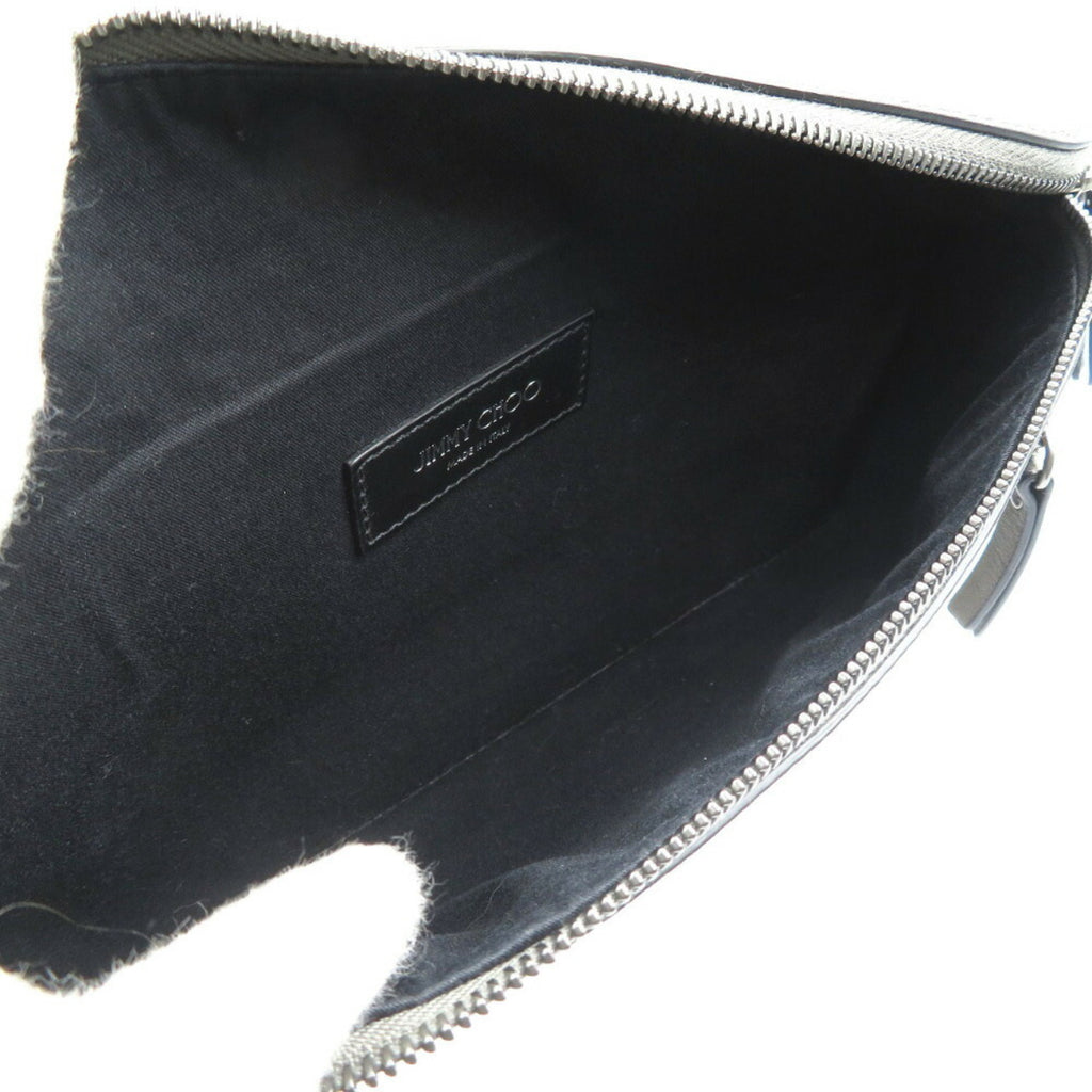 Jimmy Choo Star Studded Leather Metallic Gray Body Bag 0208JIMMY CHOO 5J0208ESI5