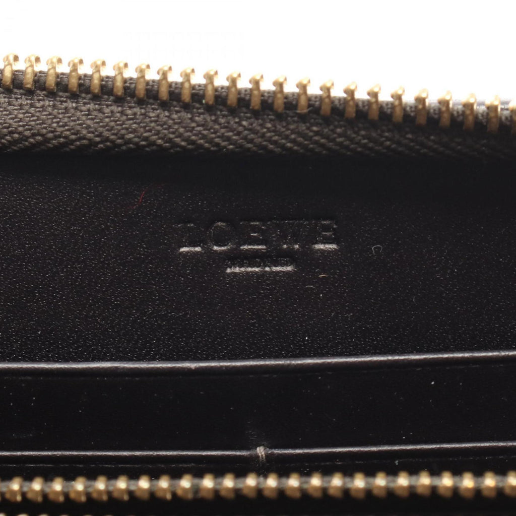 LOEWE Anagram Round Long Wallet, Leather, Women's, Brown