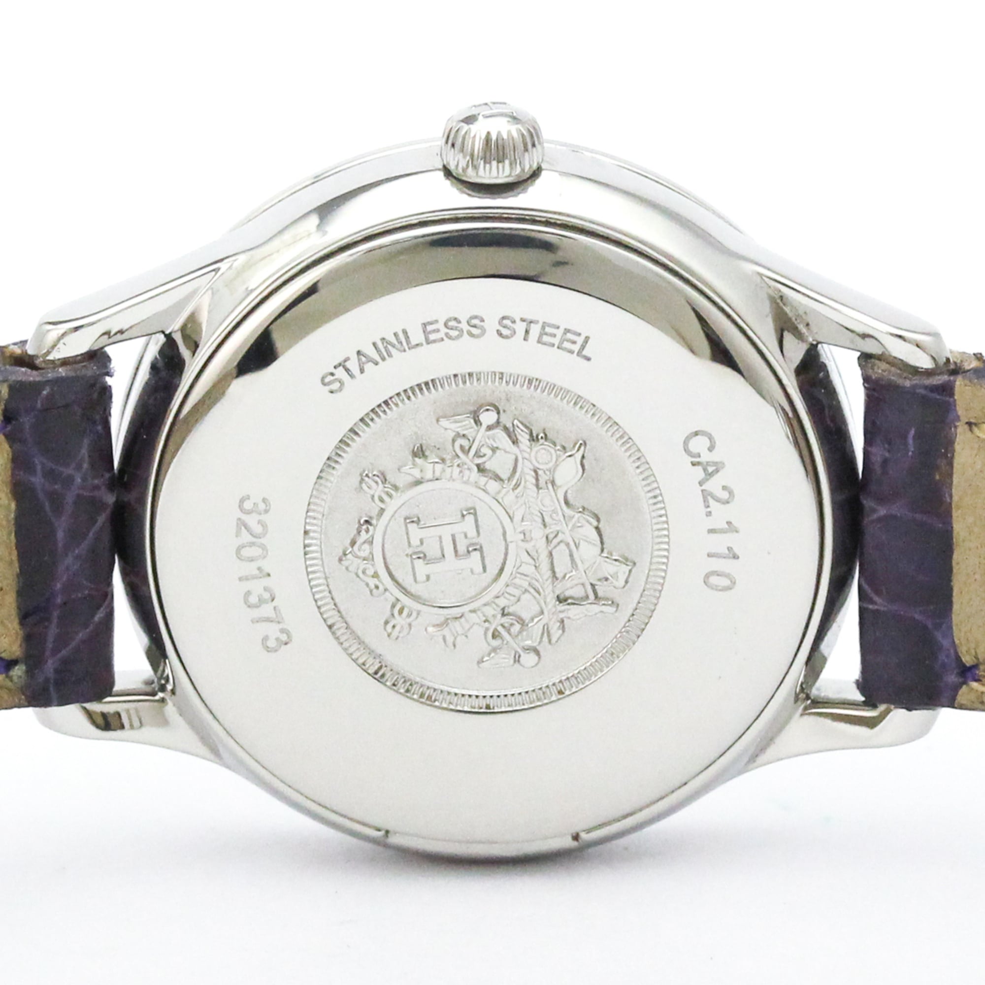 HERMES Slim D'Hermes Steel Quartz Ladies Watch CA2.110 Polished — Very Good