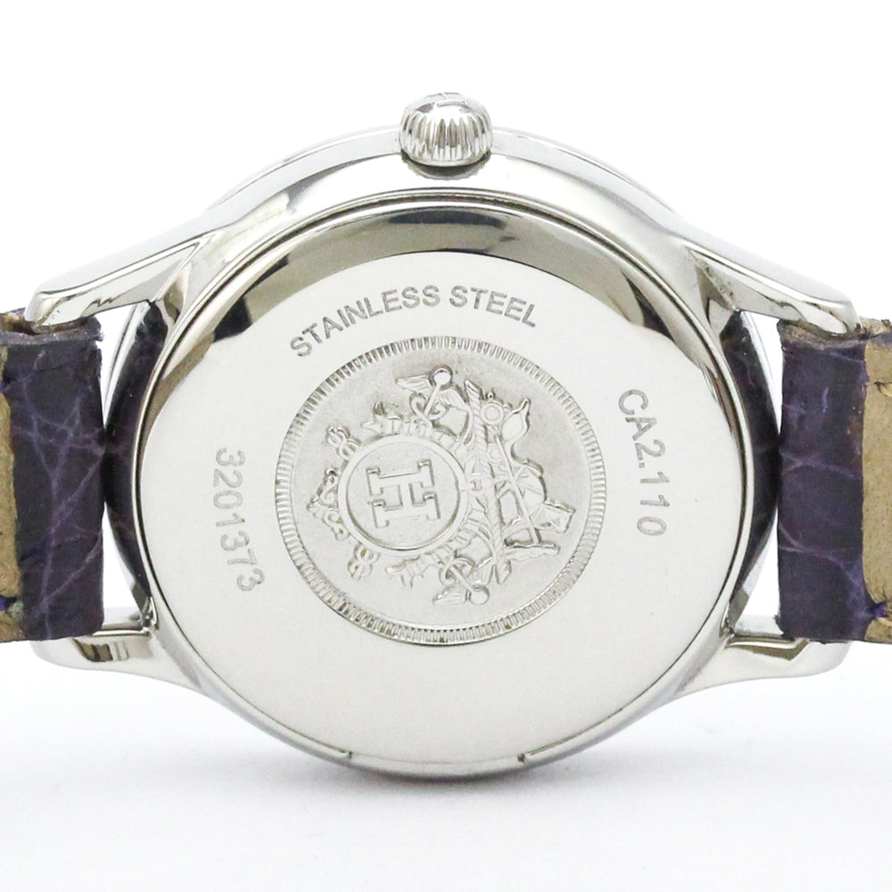 HERMES Slim D'Hermes Steel Quartz Ladies Watch CA2.110 Polished — Very Good