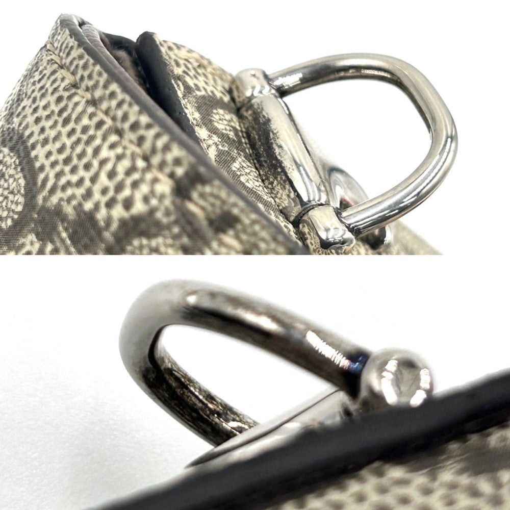 Gucci Women's Horsebit 1955 Shoulder Bag Mini Handbag Crossbody GUCCI 774209 GG Supreme Canvas Leather Beige Silver Hardware — Like New