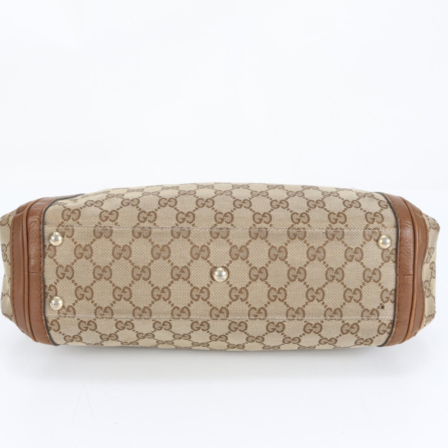 Gucci GG Canvas Bella Bamboo Ribbon Tassel Leather Tote Bag (282300) Women's